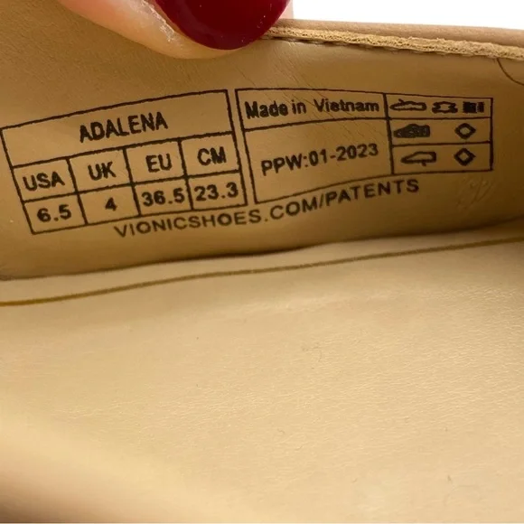 Vionic Womens Shoes Adalena Pumps Sz 6.5 Tan Leather Point Toe Cushioned Comfort - Picture 7 of 10